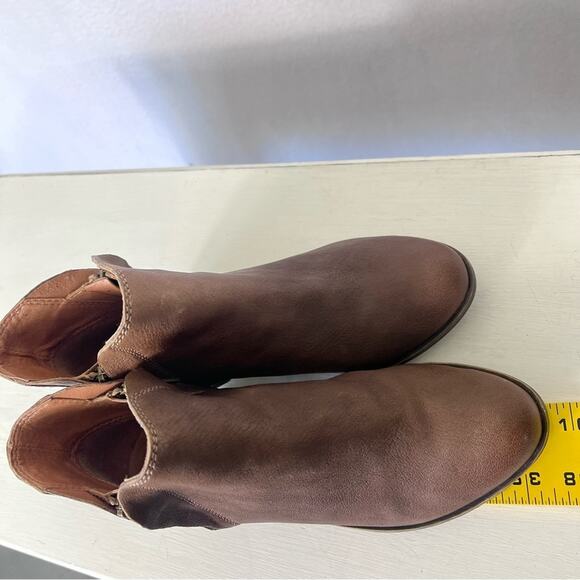 Lucky Brand Boots Womens 6M/36 Brenon Leather Round Toe Side Zipper Ankle - Picture 12 of 16